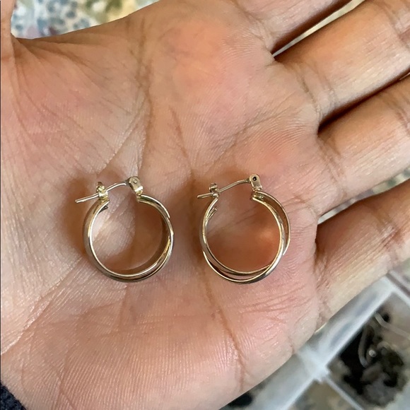 Sterling silver loopy hoops - Picture 2 of 4